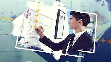 时尚水墨炫彩笔刷特效大气展示AE模板视频的预览图